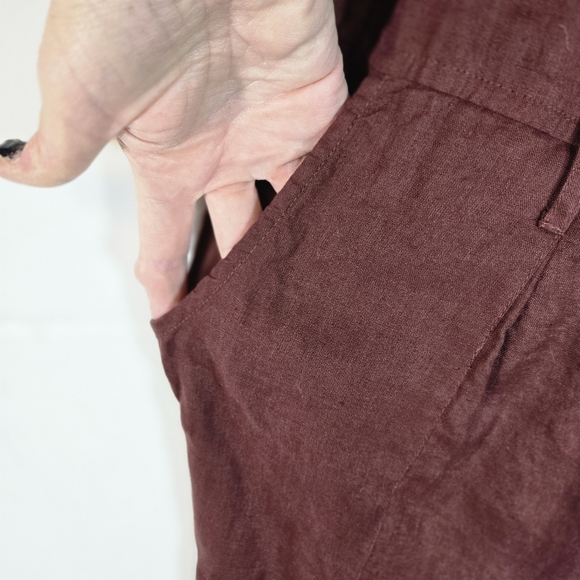 Free People Linen Jumpsuit Utility One Piece Overalls - Picture 11 of 14